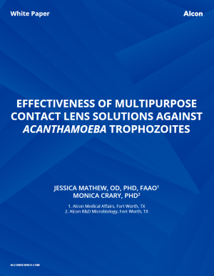 Effectiveness Of Multipurpose Contact Lens Solutions Against Acanthamoeba Trophozoites