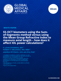 SS-OCT biometers using the Sum-of-Segments method versus using the Mean Group Refractive Index to measure axial length – how does it affect IOL power calculations?
