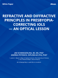 Refractive And Diffractive Principles In Presbyopia- Correcting Iols — An Optical Lesson